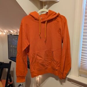 Uniqlo Men's Bright Orange Hoodie
